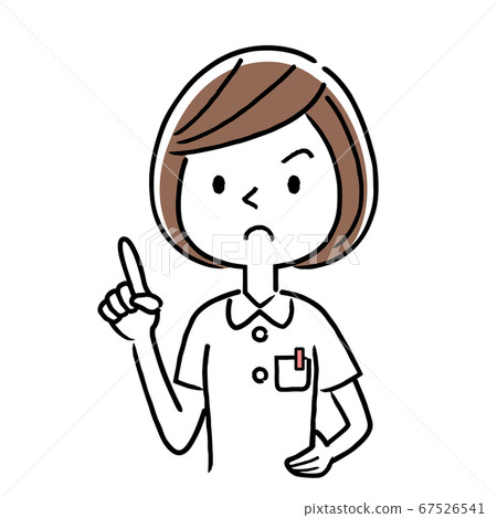 Vector illustration material: female nurse with a serious expression 67526541