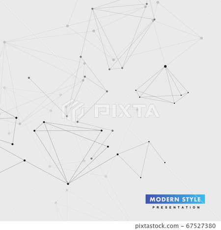 Vector design illustration with connecting dots and lines. Geometric network abstract background Vector design illustration with connecting dots and lines. Geometric network abstract background 67527380