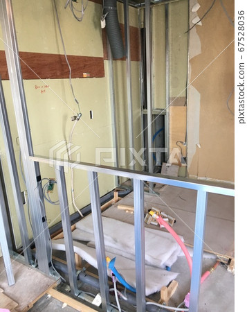 Around the kitchen under construction 67528036