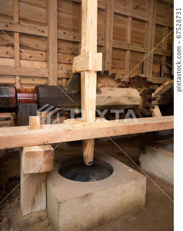 Inside the water mill 67528731