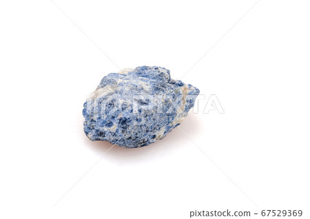 Natural stone sodalite on a white background. Natural stone sodalite on a white background. 67529369