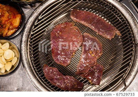 Pork's salted meat that strengthens the heart, Korean traditional food Pork's salted meat that strengthens the heart, Korean traditional food 67529733