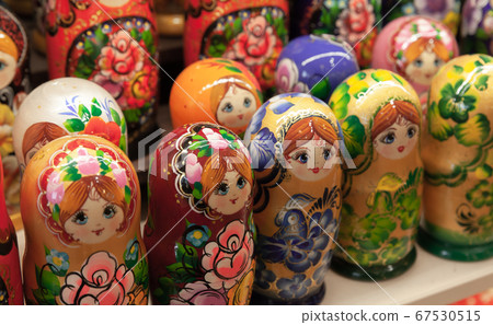 Russian nesting dolls are on a counter Russian nesting dolls are on a counter 67530515