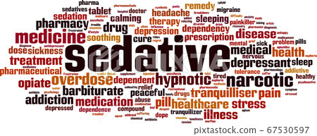 Sedative word cloud Sedative word cloud 67530597