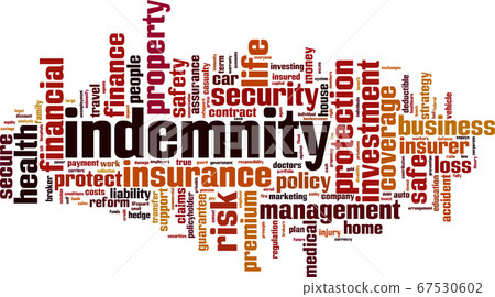 Indemnity word cloud concept Indemnity word cloud concept 67530602