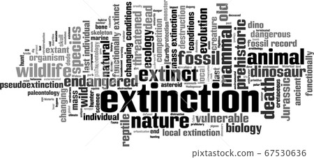 Extinction word cloud Extinction word cloud 67530636