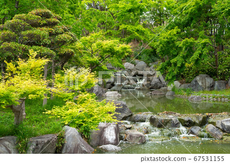 花博會紀念公園鶴見琉球日本庭園 照片素材 圖片 圖庫