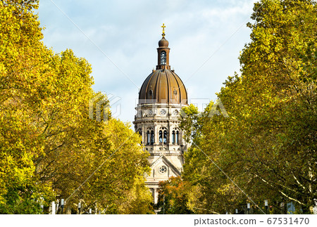 The Christuskirche, a Protestant church in Mainz, Germany 67531470