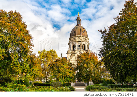 The Christuskirche, a Protestant church in Mainz, Germany 67531471