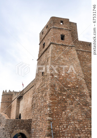 Hammamet, Tunisia- February 07, 2009: Exterior walls of the Kasbah castle Hammamet, Tunisia- February 07, 2009: Exterior walls of the Kasbah castle 67531746
