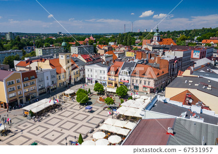 Rybnik. Poland. Aerial view of main square Rybnik. Poland. Aerial view of main square 67531957