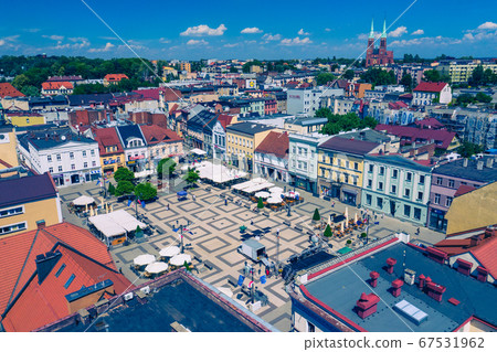 Rybnik. Poland. Aerial view of main square Rybnik. Poland. Aerial view of main square 67531962