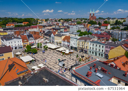 Rybnik. Poland. Aerial view of main square Rybnik. Poland. Aerial view of main square 67531964