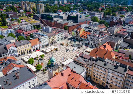 Rybnik. Poland. Aerial view of main square Rybnik. Poland. Aerial view of main square 67531978