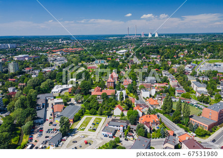 Rybnik. Poland. Aerial view of main square Rybnik. Poland. Aerial view of main square 67531980