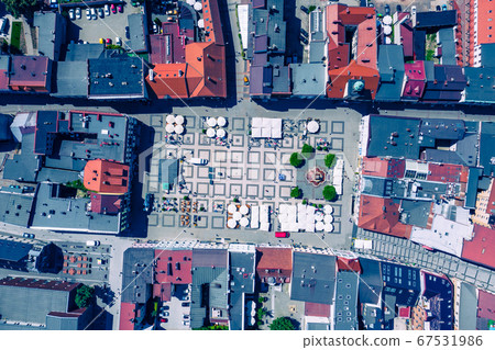 Rybnik. Poland. Aerial view of main square Rybnik. Poland. Aerial view of main square 67531986