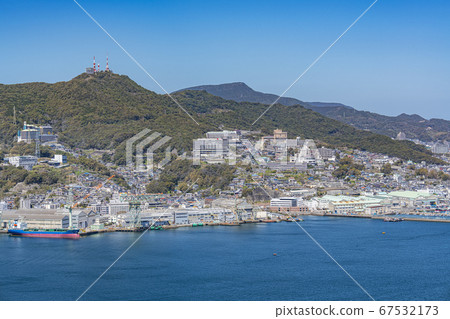 Nagasaki City, Nagasaki Cityscape of sunny Nagasaki City 67532173