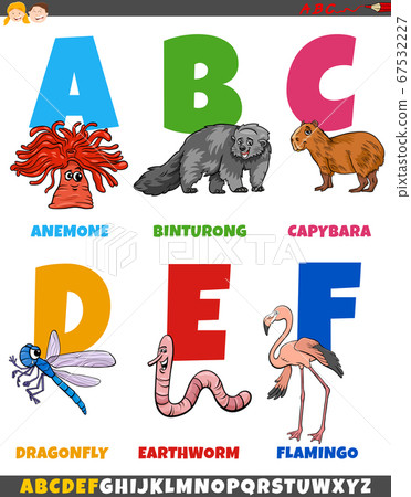 educational cartoon alphabet collection with educational cartoon alphabet collection with 67532227