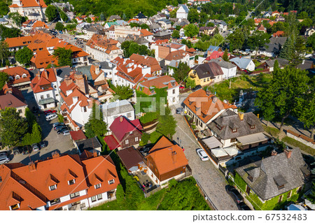 Kazimierz Dolny, Poland. Aerial view of Old Town. Kazimierz Dolny, Poland. Aerial view of Old Town. 67532483