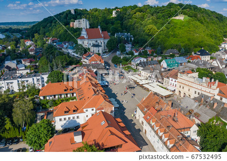 Kazimierz Dolny, Poland. Aerial view of Old Town. 67532495