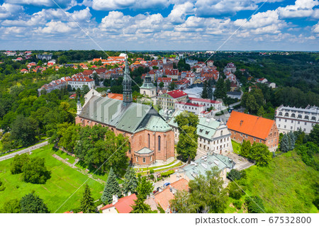 Sandomierz, Poland. Aerial view of medieval old town Sandomierz, Poland. Aerial view of medieval old town 67532800
