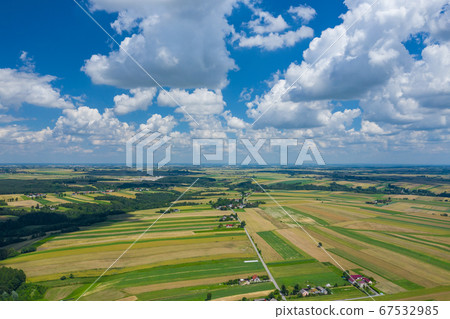 Aerial view of rural lanndscape in Poland. Aerial view of rural lanndscape in Poland. 67532985