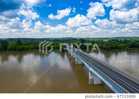 Bridge over Vistula river in Annopol, Poland. 67533006