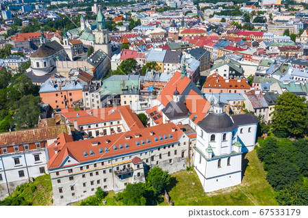 Lublin. Poland. Aerial view of old town. Lublin. Poland. Aerial view of old town. 67533179