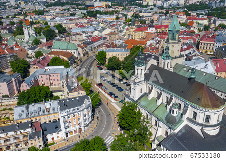 Lublin. Poland. Aerial view of old town. Lublin. Poland. Aerial view of old town. 67533180
