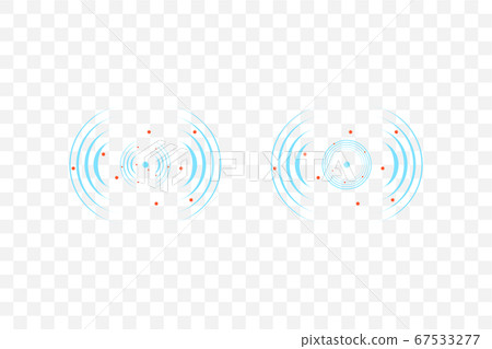 Sonar wave sign. Vector illustration. Radar icon 67533277