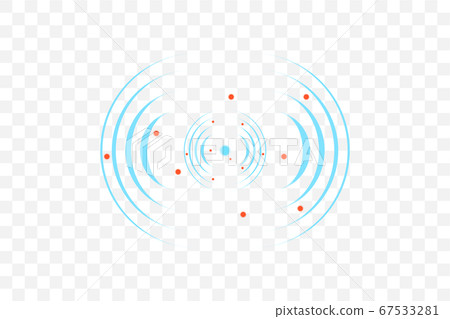 Sonar wave sign. Vector illustration. Radar icon 67533281
