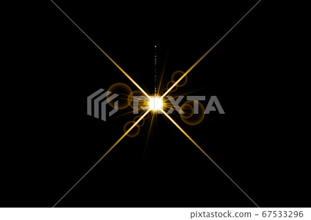 Gold warm color bright lens flare flashes leak for transitions on black background 67533296