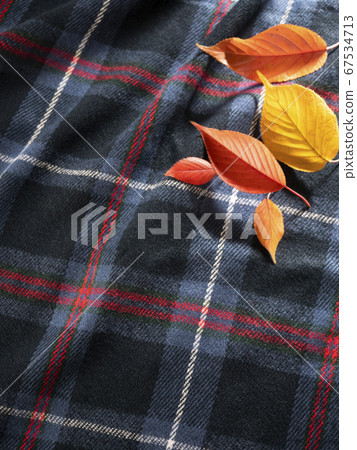 Tartan check blanket Sakura autumn leaves Tartan check blanket Sakura autumn leaves 67534713