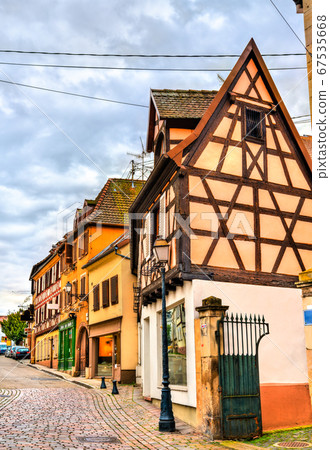 Traditional half-timbered houses in Barr - Alsace, France 67535668