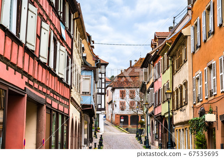 Traditional half-timbered houses in Barr - Alsace, France 67535695