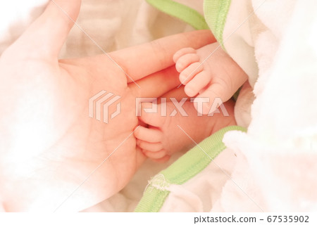 新生嬰兒的雙腳 新生嬰兒的雙腳 67535902