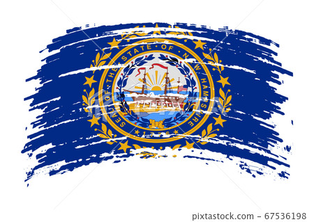 New Hampshire flag in grunge brush stroke, vector New Hampshire flag in grunge brush stroke, vector 67536198