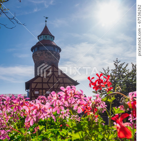 Beatuiful view to the tower of the Nuremberg Castle in Franconia, Bavaria state, Germany Beatuiful view to the tower of the Nuremberg Castle in Franconia, Bavaria state, Germany 67536262