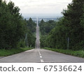 Japan's longest straight road that continues to heaven 67536624