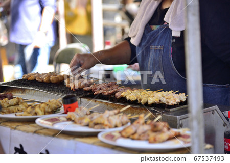 [Kanagawa] Yokosuka Yakitori stall that stood in front of the station at the festival 67537493
