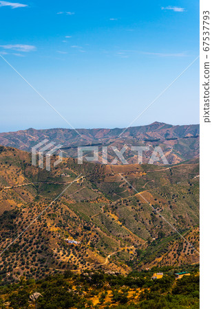 beautiful view of the mountains in the region of 67537793