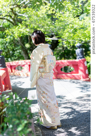 Portrait of a woman wearing a kimono Portrait of a woman wearing a kimono 67539322