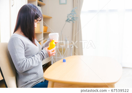 Disinfectant, wound medicine, female copy space Disinfectant, wound medicine, female copy space 67539522
