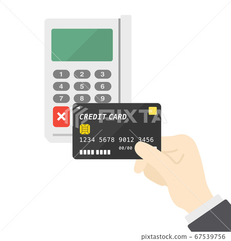 Illustration of credit card payment Illustration of credit card payment 67539756