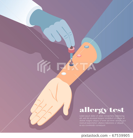 Allergy Symptoms Isometric Background 67539905
