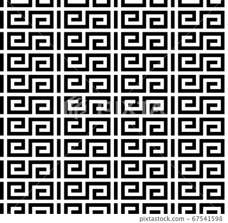 Greek key. Typical egyptian, assyrian and greek motives texture. Vector and illustration. 67541598