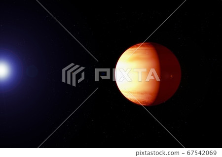 Exoplanet in a far dark space. Elements of this 67542069