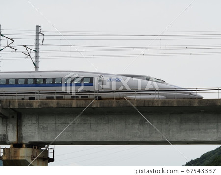 Sanyo Shinkansen 500 series Kodama across the Chikusa River Bridge Sanyo Shinkansen 500 series Kodama across the Chikusa River Bridge 67543337