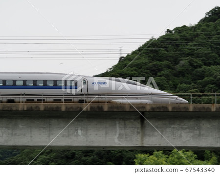 Sanyo Shinkansen 500 series Kodama across the Chikusa River Bridge Sanyo Shinkansen 500 series Kodama across the Chikusa River Bridge 67543340