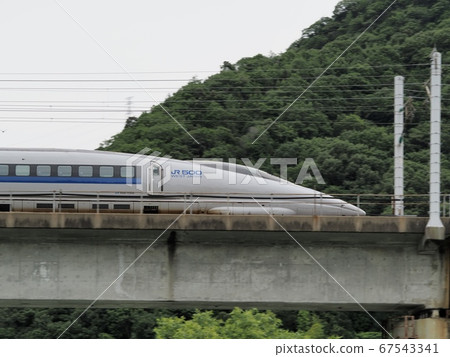 Sanyo Shinkansen 500 series Kodama across the Chikusa River Bridge Sanyo Shinkansen 500 series Kodama across the Chikusa River Bridge 67543341
